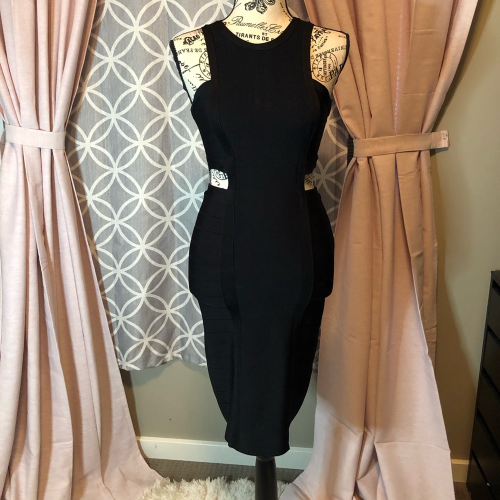 BEBE body con, cut out cocktail dress